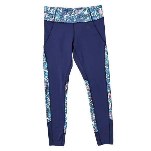 The North Face Womens Pulse Tights Yoga Pants Blue Small Athletic Stretch - Picture 1 of 7